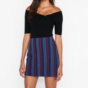 Express high waisted a-line mini skirt